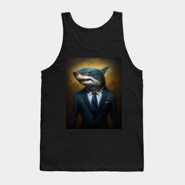 Royal Portrait of a Shark Tank Top by pxdg